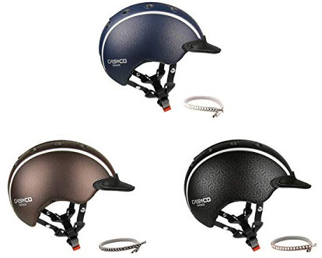 Casco Kinder Reithelm Choice blau metallic Swarovski Edition Vintage Rose S (52-56cm)
