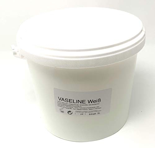 5Liter technisches Petrolatum/Vaselinum pur Schmiermittel Korrosionsschutz Universalfett FETT - INKgrafiX® made in Deutschland 5000ml - IG06387 Weiß - Sanitär KFZ