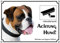 Petsigns Hundeschild - Deutscher Boxer - uv-beständiges Warnschild + videoüberwacht, DIN A4