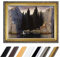 Bild mit Rahmen - Arnold Böcklin Die Toteninsel 90x70 cm - Gerahmtes Leinwandbild Alte Meister - Antiker Rahmen Gold Barock, Klassisch