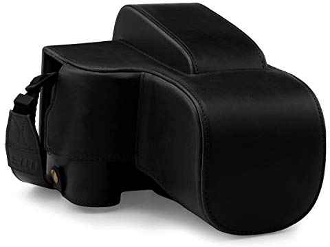 Megagear Custodia In Finta Pelle Compatibile Con Nikon Coolpix P950 Nero