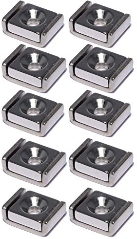 [10 Stück] Neodym Magnete mit Loch - Magnetleiste Bohrung Senkung - 10mm - 1 Senkbohrung M3-5Kg Starker Magnet - Flachleiste - Topfmagnet Rechteckig - Quader zum Festschrauben