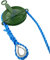 18mm Blue Polypropylene Gin Wheel Rope x 10 Metres Complete with Gin Wheel & Galvanised Thimble Eye