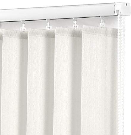 HWF Extra Long Vertical Blinds Light Grey, 50% Blackout Window Curtain for Living Room Office Patio Door, 60cm/ 80cm/ 100cm/ 120cm/140cm Extra Wide (Size : 140x220cm)