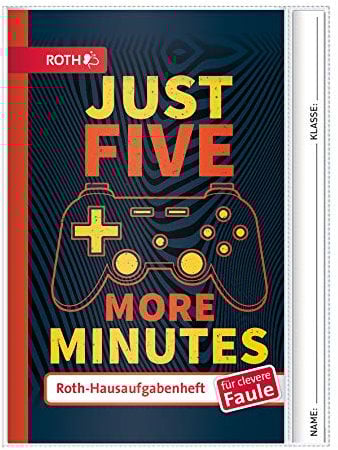 ROTH Hausaufgabenheft - Teens für clevere Faule, A5, 1 Woche 2 Seiten - Game On