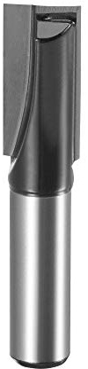 sourcing map 10mm Dia 8mm Shank Bottom Cleaning Router Bit, 2 Flutes Carbide Tipped Cutter Uncoated for Woodworking Black