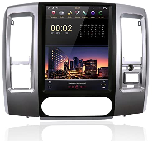 MOOKAKA Tesla Style Radio Android Autoradio 2 din GPS Navigation Haupteinheit für Dodge RAM 1500 2500 3500 2008-2012,4GB RAM 64GB ROM Multimedia Player Stereo mit Carplay DSP 12.1 Zoll IPS Touchscreen