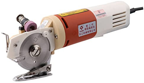 scosao Taglierina Elettrica per Tessuti Rotativa Forbici Elettriche, Tagliatrice Portatile del Panno del Coltello Cesoie Elettriche con Spessore di Taglio 22mm & Affilatura Lama Automatica