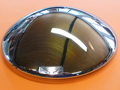 WIM-DESIGN Moon Cap für 5-Loch-Felgen in Chrom Hochglanz, Radkappe, Silber, Metall