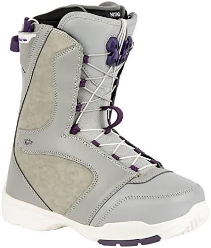 ATOMIC Damen Nitro Flora TLS Boot '23 Snowboardboot, Grey-Purple, MP 24,5 // EU 38 // US 7