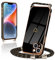 Micoden Handykette kompatibel mit iPhone 14 hülle Ultra dünn Kameraschutz Herz Love Design Galvanik Silikon Bumper Kordel zum Umhängen Handyhülle mit Band Schutzhülle,Schwarz