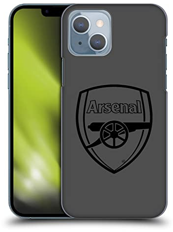 Head Case Designs Officially Licensed Arsenal FC Black Logo Crest 2 Hard Back Case Compatible With Apple iPhone 14