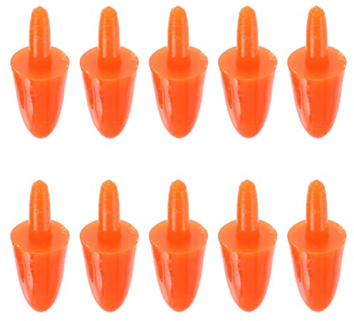 Toddmomy 200 Stücke Schneemann Nase Zubehör Orange Rot Schneemann Nase Zubehör Kunststoff Schneemann Karottennase Spielzeug für Weihnachten DIY Schneemann Weihnachtsmann Dekoration