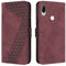 OKZone Kompatibel mit Xiaomi Redmi 7/Xiaomi Redmi Y3 Hülle, PU Leder Handyhülle Tasche Wallet Schutzhülle Flip Cover Klappbar Stoßfeste Brieftasche Etui mit Magnet Kartenfach TPU Lederhülle (Rot)