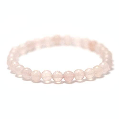 Miracles Minéraux Armband, runde Perlen, 6 mm, Naturstein, französische Handwerkskunst, mehr als 60 Auswahlmöglichkeiten, Naturstein / Edelstein Handgelenkumfang: 17-18 cm (dehnbar) Perlengröße: 6 mm