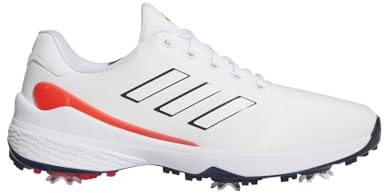 adidas Men's ZG23 Golf Shoe, Footwear White/Collegiate Navy/Bright Red, 11.5 UK