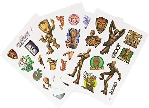 Grupo Erik Gadget Decals - Abziehbild Groot - Sticker Set - wasserdichte und wiederverwendbare Aufkleber - Marvel Aufkleber - Marvel Fanartikel