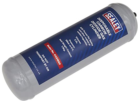 Sealey Disposable Carbon Dioxide Gas Cylinder, 1.3kg, 2.2L, CO2 - CO21KGD