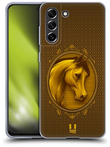Head Case Designs Adelig Jahr des Pferdes Soft Gel Handyhülle Hülle kompatibel mit Samsung Galaxy S21 FE 5G