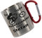 Crealuxe Edelstahltasse mit Karabiner 'Die Besten Mountainbiker heißen' Tasse personalisiert, Kaffeetasse, Bürotasse, Metalltasse mit Name