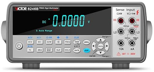YuqiaoTime VICTOR 8246A/8246B DMM Digital Bench Top Multimeter True RMS 55000 Counts Tester Auto Range Multimetro Voltmeter Ohmmeter with USB or RS232(VICTOR 8246B)