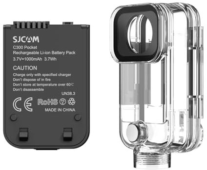 SJCAM Action Cam Batteries for C300 and C300 Pocket Action Camera (Small, Black)