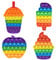 Cuackamily 4 Packs Pop Bubble Fidget Toy Set, Silikon Regenbogen Sensorisches Spielzeug, Eiscreme*2,Apfel,Becher, Relief Angst Autismus Antistress Geburtstag Gastgeschenke für Kinder und Erwachsene