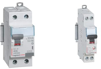 Interrupteur différentiel 2P 230V~ 40A type F 30mA - 2 modules & Disjoncteur Phase + Neutre - 20A - bornes à vis - 1 module
