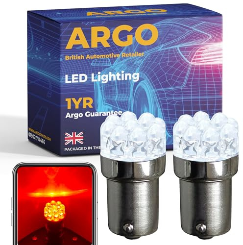 Argo 382 P21w Bulbs Led Red Ba15s Bulbs 12v