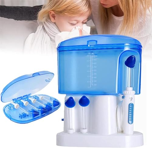 COYEUX Nasenspülsystem mit einstellbarem Druck und 1000-ml-Wassertank mit großem Fassungsvermögen zur Linderung von Nasennebenhöhlen, verstopfter Nase und Allergien