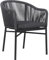 BrackenStyle Fleet Rope Arm Chair - Grey - Rope Weave Seat with Durable Metal Frame - Comfy Seat Cushion Included
