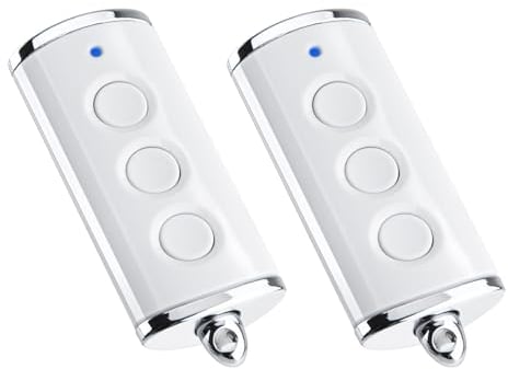 pepape 2 pezzi telecomando porta del garage per Hormann HSE2-868-BS, HSE4-868-BS, HS1-868-BS, compatibile con telecomando Hormann BS Bisecur 868,3MHz - bianco