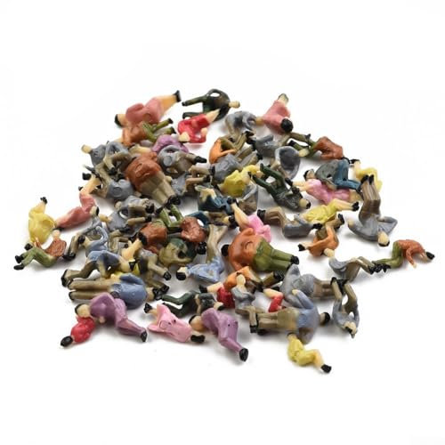 Homefurnishmall Personaggi personaggi, artigianato fai da te e modellismo 60pcs colori assortiti Ho Scale seduti figure per scene in miniatura, 8BDBS3TVEOGSCL2BPE16C3