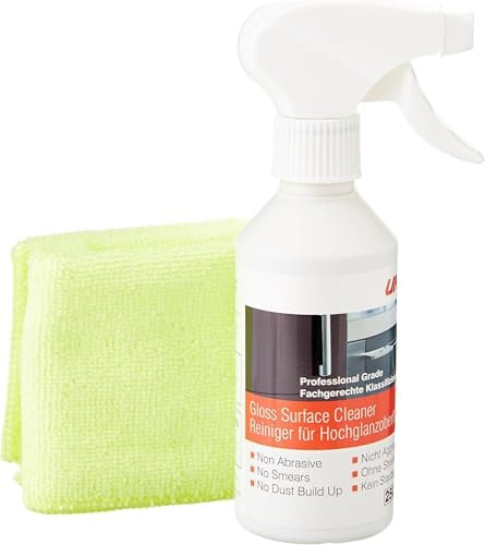 Unika Non-Aerosol Gloss Surface Cleaner and Microfibre Cloth 250ml Multicolour (Pack of 5)