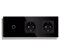 PULSAR Touch Lichtschalter mit Steckdosen 3 Fach Schwarz Glas - Touch Schalter 110V - 240V mit LED Beleuchtung - Schuko Steckdose Unterputz x2 230V 16 A