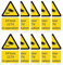 RDLCAR CCTV Sign Pack of 10 Visible CCTV in Operation Sign Essential Self Adhesive 90mm x 140mm Security Measure CCTV Signage Perfect for Outdoor Usage