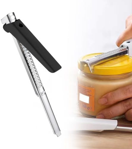 Effortless Arthritis Jar Opener, Hand Can Opener, Multifunctional Lid Opener for Weak Hands Seniors (1, Black)