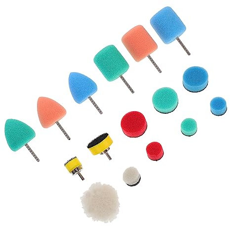 Gatuida 16 Stk Polierschwamm Schwabbelscheibe Reifenschaum-Kit Mini-Mopp Poliermop-Kit poliermittel polierpads Schwammmopp Auto Polierpad-Kit Fahrzeugpolierausrüstung Rostfreier Stahl