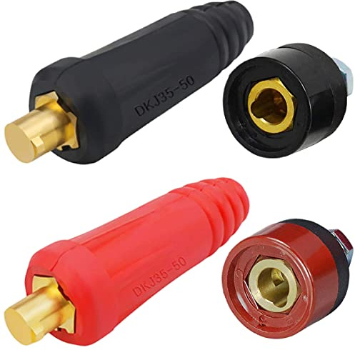 EATBALE connecteur de panneau de câble de soudage pour TIG Ensemble de fiches et de douilles Raccord rapide Style Dinse DKJ35-50 DKZ35-50 315 A mâle-femelle pour accessoires de machine à souder