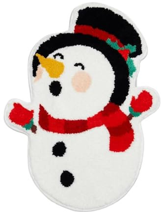 Yugugomo Weihnachten Fußmatten, Badematte Weihnachten Dekoration, Teppich Weihnachten Deko, Badematten Für Badezimmer, Weihnachtsteppich Für Schlafzimmmer, Badematte Küche Bad Wohnzimmer Dekoration