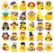 Yellow Duck Shoe Charms 30pcs Different Decoration for Teens Adults Clog Accessories Party Favor