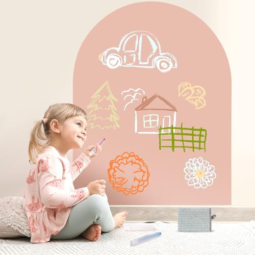 Magnettafel Kinder Selbstklebend, Magnetwand Kinderzimmer 80×100 cm Bogen(Kamelrosa)