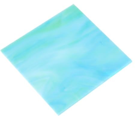 QUARKZMAN Glasmosaikfliese 3,9 Zoll x 3,9 Zoll Blaue Farbe Glasmosaikfliesen für Bastelarbeiten DIY, Kunstprojekt