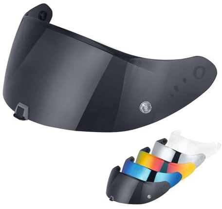 Helmvisier T520,Helmvisier Motorrad,Motorradhelm Visier, Motorrad Wind Schild Helm Objektiv Visier Schild Voller Gesicht passt für T520/ ST1400/ R1 Air (Schwarz)