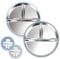 Cosmeria Babyteller con Ventosa, Plato de Acero Inoxidable para Niños con 2 Ventosas Antideslizantes, Vajilla irrompible para Bebés, Sin BPA y Apto para Lavavajillas