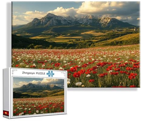 Puzzle Frühling Landschaft 5000 Teile Groß XXL 156x105 cm, Jigsaw Art Impossible Erwachsene Anspruchsvoll, Klassische Jigsaw Erwachsene, Junge, Mädchen, Geschicklichkeitsspiel für Ganze Familie Y-8