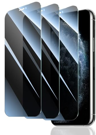 Fynorao Privacy Screen Protector for iPhone 11 Pro Max/iPhone Xs Max, Double Shatterproof Anti-Spy Tempered Glass Film, [Impact- Private Protection][Anti-Shatter][Anti-Scratch][9H Hardness]- 3 Pack