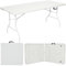 Nyxi 6ft Folding Table – 180x74x74cm – All White Top, Frame & Legs – Heavy-Duty, Waterproof, Portable Table for Camping, BBQs, Garden, Parties – Easy Setup & Storage
