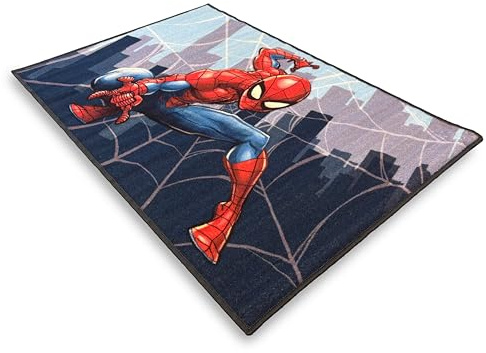 Teppich mit rutschfestem Spiderman für Kinderzimmer, Digitaldruck, Größe 80 x 120 cm, Disney Marvel