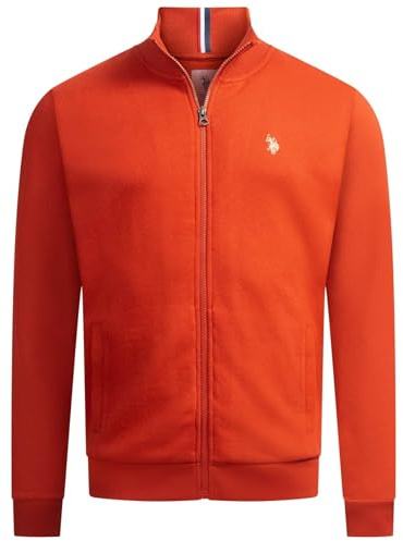U.S. POLO ASSN. Herren Sweatjacke (S-3XL) mit Stehkragen, Eingrifftaschen und Reißverschluss, Langarm P018